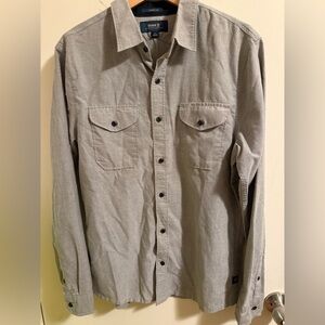 Roark Men's Light Gray Casual Button-Down Shirt